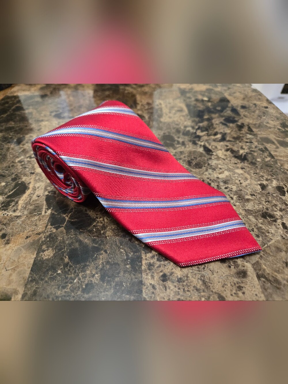 Brooks Brothers 346 Red Striped Tie  - Woven In Italy, Made In USA NWT
